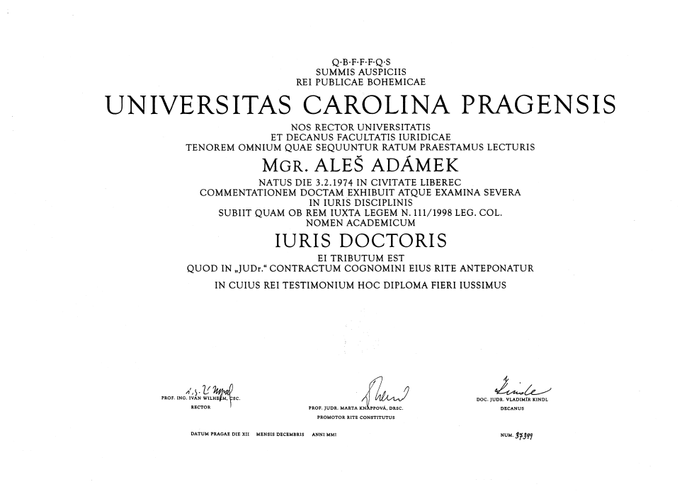 Diplom o státní rigorózní zkoušce